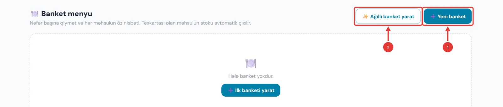 Banket menyu səhifəsi