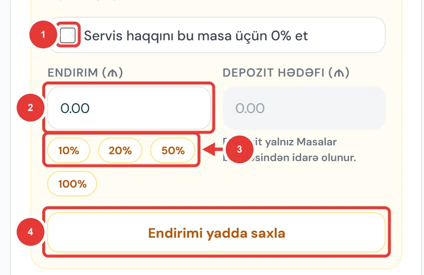 Admin endirimi bloku