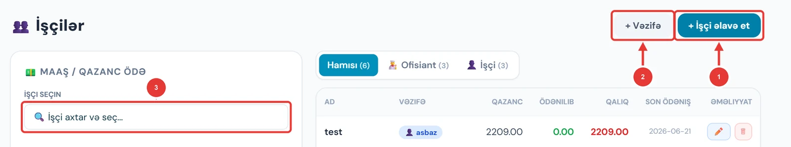 İşçilər səhifəsi