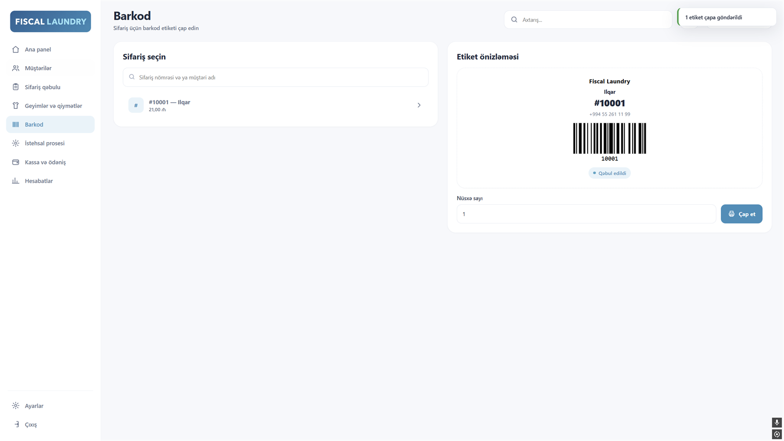 FiscalLAUNDRY — Barkod